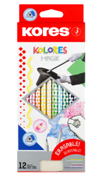 Pastelky KORES/12 KOLORES MAGIC trojhrann