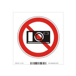 PIKTOGRAM ZAKAZ FOTOGRAFOVANIA SAMOLEPKA 10538