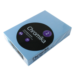 Kopir.papier CHROMIKA STREDNE modr� A4 80g/100hark