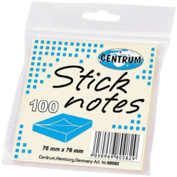 80082 SAMOLEP. BLOKY 76x76 mm, LT PASTEL UNI 1ks x 100 lstkov