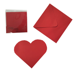 PAPIER DOPISNY V TVARE SRDCA S OBALKOU  /11575