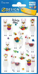 N�lepky, plast, 1 h�rok, 76x120 mm, AVERY ZWECKFORM, "Z-Design No.57294", trblietav� lama