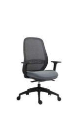 Kancel�rska stoli�ka, s opierkami, �ierne �al�nenie, sie�ov� operadlo, �ierny podstavec, MAYAH "Mid Chair II", �ierna
