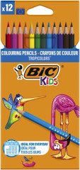 Farebn� ceruzky, sada, BIC KIDS "Tropicolors", 12 r�znych farieb