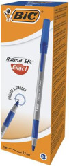 Gukov pero, 0,28 mm, s vrchnkom, BIC "Round Stic Exact", modr