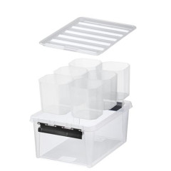 lon box, plastov, ierne chytky, 6 priehradiek, SMARTSTORE "Classic 15",  priehadn