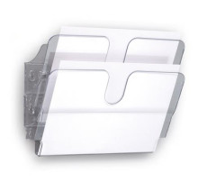 Stojan na prospekty, n�stenn�, le�iaci, A4, DURABLE "FLEXIPLUS 2", prieh�adn�