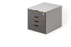 Zsuvkov box, plastov, 4 zsuvky, 1 uzamykaten zsuvka, DURABLE "VARICOLOR SAFE"