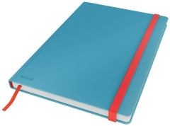Zznamov kniha, B5, tvorekov, 80 listov, tvrd oblka, LEITZ "Cosy Soft Touch", pokojn modr