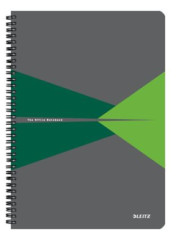 Blok, A4, �tvor�ekov�, 90 listov, PP ob�lka, LEITZ "Office", siv�-zelen�