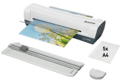 Laminovac stroj, sada, A4, 80125 mikrnov, LEITZ "iLam Home 4-in-1", biela