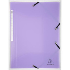 Doska s gumikou, PP, A4, EXACOMPTA "Chromaline Pastel", fialov