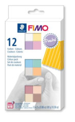 Modelovacia hmota, sada, 12x25 g, na vyplenie, FIMO "Soft Pastel", 12 rznych farieb