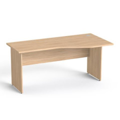 P�sac� st�l, zakriven�, prav�, s ploch�mi nohami, 160x80 cm, MAYAH "Freedom SV-23", dub