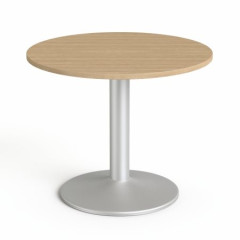 Konferenn stl, okrhly, so sivou kovovou nohou, O 90 cm, MAYAH "Freedom SV-58", jase