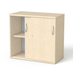 Skria, posuvn dvere, s policami, MAYAH "Freedom SV-16", javor