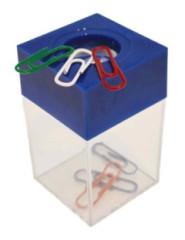 Dr�iak na sponky, magnetick�, prieh�adn�-modr�