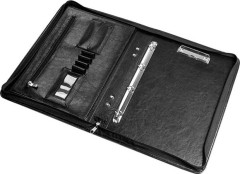 Konferenn doska, A4, na zips, 4-krky, 50 mm, PANTA PLAST, ierna