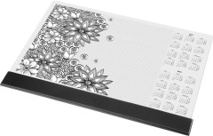 Podloka na stl, A3, 410x297 mm, vyfarbiten, ochrann rohy, PANTA PLAST, "kvety"
