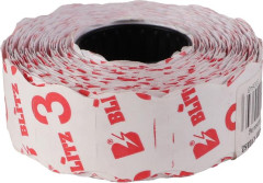 Cenov� etikety, 26x16 mm, BLITZ, 36 kot��ov, biela