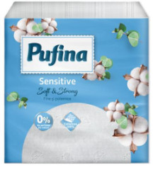 Servtky, 1/4 zloen, 1-vrstvov, 2424 cm, 90 ks, PUFINA "Sensitive"