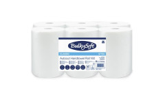 Papierov utierky, kotov, 2-vrstvov, priemer: 15,5 cm, BULKYSOFT "Universal System", snehobiele