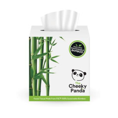 Kozmetick� utierky, bambusov�, 3-vrstvov�, 56 listov, CHEEKY PANDA, biele