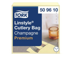 Serv�rovacie serv�tky, priemyselne kompostovate�n�, 1-vrstvov�, 39x39 cm, Premium, TORK "LinStyle", �ampansk�
