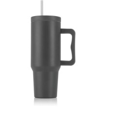 Termohrnek, 1,2 l, so slamkou, s ukom, siv