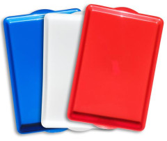 T�cka, plastov�, hranat�, 43x28 cm, �erven�