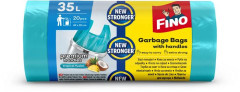Vrecia na odpadky, s u�kom, parfumovan�,  35 l, 20 ks, 49x59 cm, 12 �, FINO "Premium handles", svetlomodr�