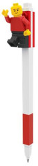 G�lov� pero, 0,7 mm, s vrchn�kom, s mini fig�rkou, LEGO, �erven�