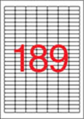 Etikety, univerzlne, 25,4x10 mm, odstrniten, zaoblen rohy, APLI, 4725 etikiet/bal