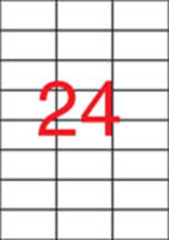 Etikety, 70x37 mm, polyester, odoln� vo�i poveternostn�m podmienkam, matn� APLI, prieh�adn�, 480 etikiet/bal