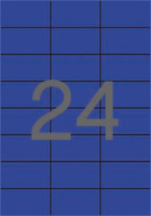Etikety, 70x37 mm, farebn, APLI, modr, 480 etikiet/bal
