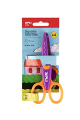 No�nice, kreat�vne, zahnut�, APLI Kids "Curved", fialov�-oran�ov�