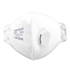Respirtor, skladac, FFP3, s ventilom, 20 ks, biela