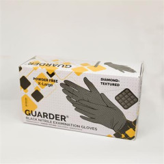 Ochrann rukavice, jednorazov, nitrilov, 8,4 g, vekos M, 100 ks, nepudrovan, ierne