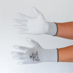 Ochrann rukavice, s karbnovm vlknom, dla potiahnut PU, vekos XL, bielo-siv