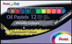 Olejov kriedy, PENTEL, "Arts", 12 rznych fluo a metalickch farieb