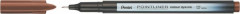Liner, 0,4 mm, PENTEL "Pointliner", orechovo hned
