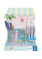 Roller, displej, 0,35 mm, odstr�nite�n� p�smo, PILOT "Frixion Ball Pool Party", mix