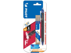 Roller, 0,25 mm, ostr� hrot, stl��ac� mechanizmus, odstr�nite�n� p�smo, PILOT "Frixion Point Clicker ", modr� + n�pl�