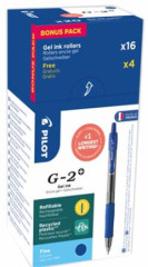 G�lov� pero, 0,32 mm, stl��ac� mechanizmus, PILOT "G-2", 20 ks, modr�