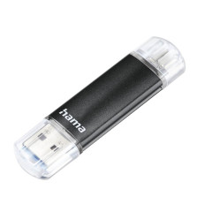 Hama flashPen Laeta Twin, USB 3.0, 64 GB, 40 MB/s, ierny
