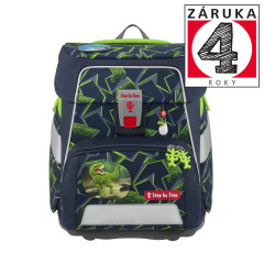 �kolsk� aktovka SPACE pre prv��ikov - 5-dielny set, Step by Step Wild T-Rex Taro, certifik�t AGR