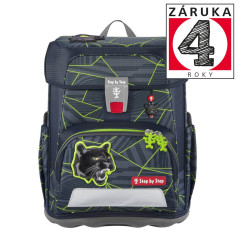 �kolsk� aktovka CLOUD pre prv��ikov - 5-dielny set, Step by Step Dark Cat Chiko, certifik�t AGR