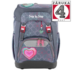 �kolsk� ruksak Step by Step GRADE, Glitter Heart Hazle, AGR certifik�t