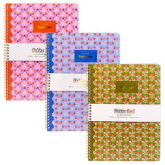 �pir�lov� zo�it, A4+, linajkov�, 100 listov, PUKKA PAD "Floral Jotta Notebook", mix