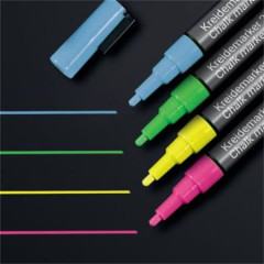 Kriedov popisova, tekut, sada, kueov hrot, 1-2 mm SIGEL, 4 rzne farby